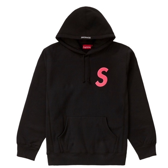Supreme Other - SUPREME Black & Pink logo “S” Hoodie